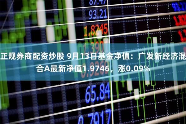 正规券商配资炒股 9月13日基金净值：广发新经济混合A最新净值1.9746，涨0.09%